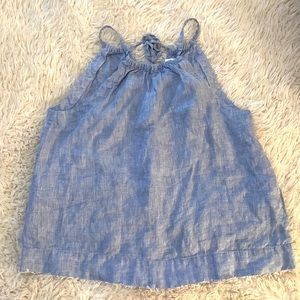 Anthropologie Maeve Chambray linen top, XS